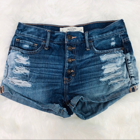Abercrombie & Fitch Pants - Abercrombie Distressed Denim Shorts | Size 6